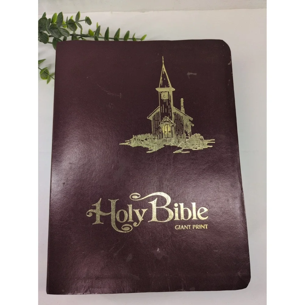 NO WRITING! VTG✝️1975 Giant Print Holy Bible KJV Red Letter Allan Concordance